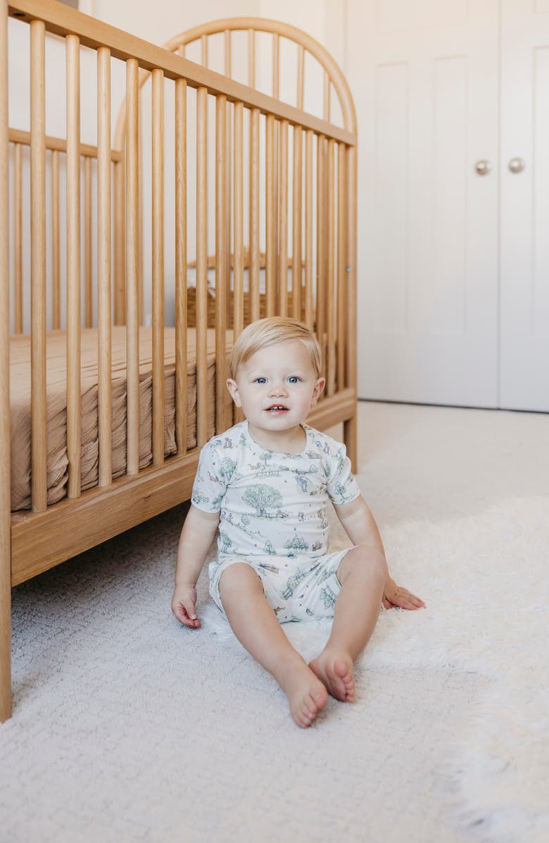 Copper Pearl Hundred Acre Woods Fitted Two-Piece Short Pajamas, Alternate, color, Hundred Acre Wood