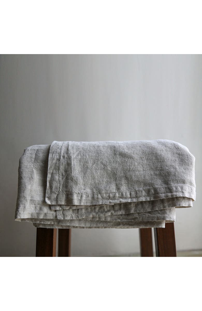 CG Hunter Natural Linen Tablecloth, Main, color, Earth Tones