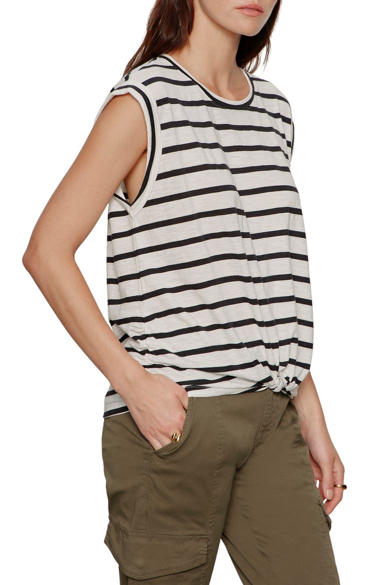 Knotted Muscle T-Shirt, Alternate, color, CHALK WHITE/ BLACK STRIPE