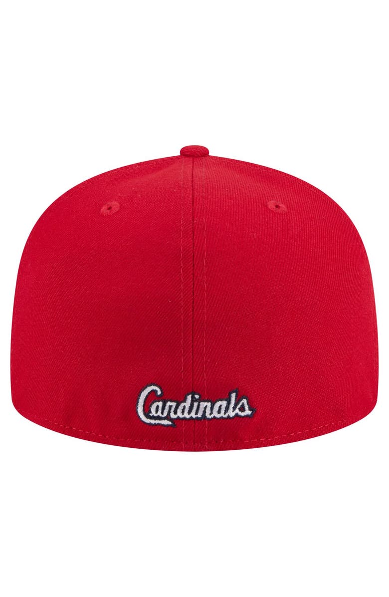 New Era Men's New Era Red St. Louis Cardinals Overlap 59FIFTY Fitted Hat, Alternate, color, Red