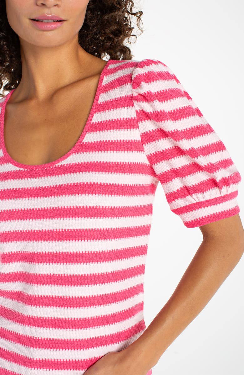Liverpool Los Angeles Stripe Scoop Neck Sweater, Alternate, color, Pink Multi Stripe