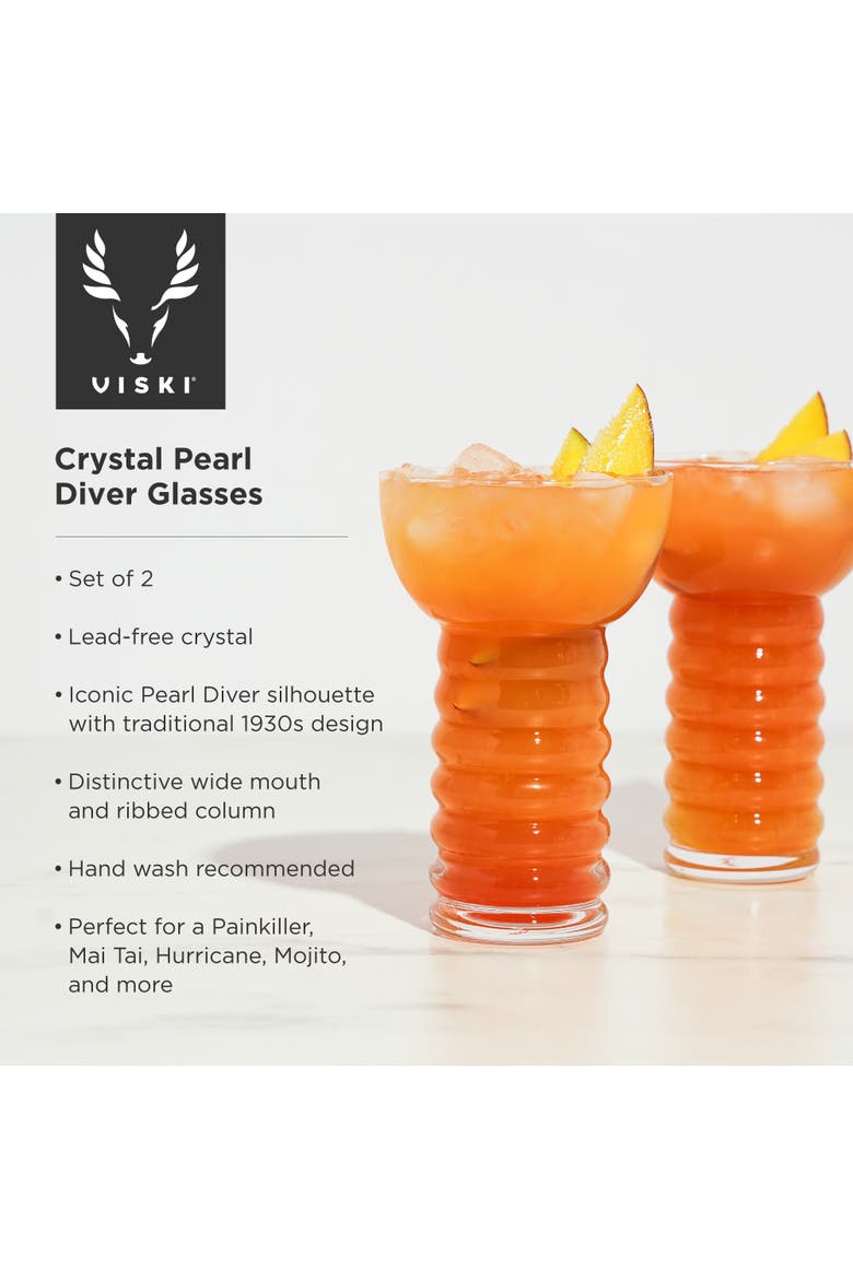 Pacific Crystal Pearl Diver Glasses Set of 2, Alternate, color, NO COLOR