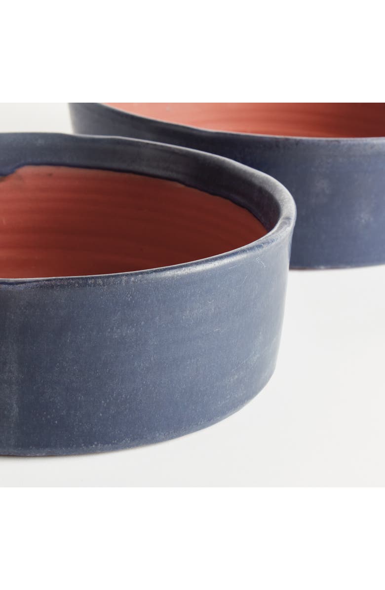Napa Home & Garden Studio Decorative Low Bowls, Set of 2 - Navy, Handcrafted, Alternate, color, 
