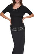 DKNY Grommet Rib Sweater