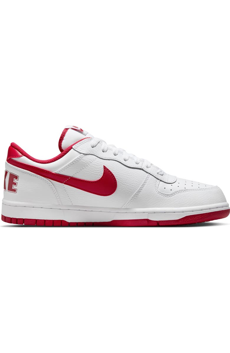 Nike Big Nike Low Basketball Sneaker, Alternate, color, White/ Gym Red