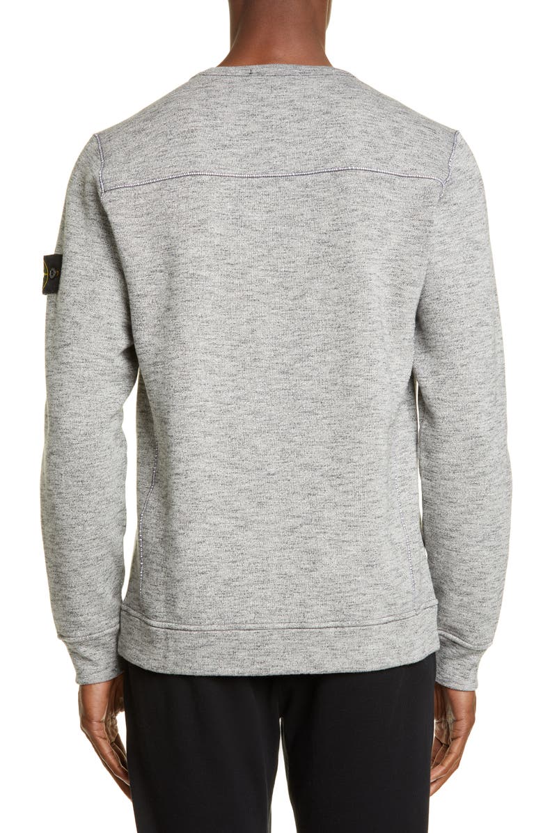 Stone Island Mélange Fleece Crewneck Sweatshirt, Alternate, color, 