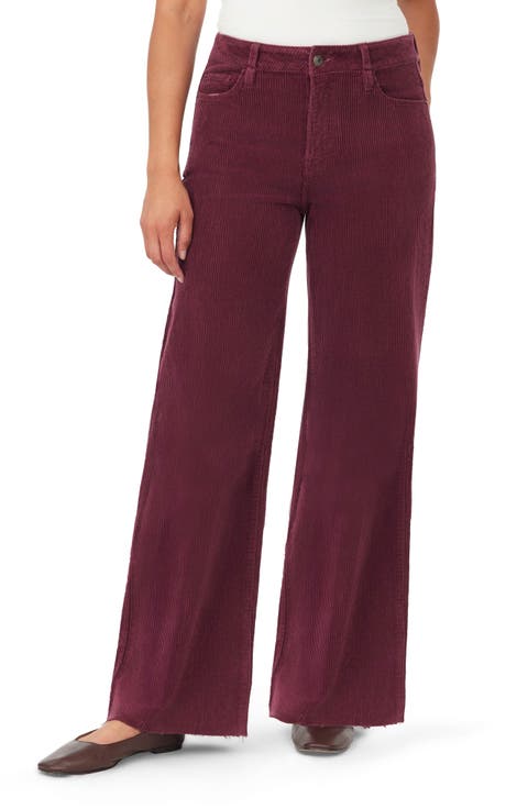 High Rise Wide Leg Corduroy Pants