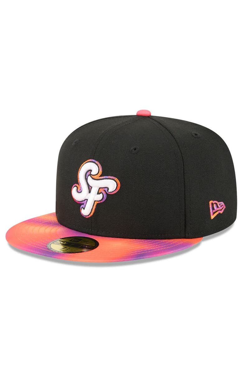New Era Men's New Era Black/Orange San Francisco Giants 2025 City Connect 59FIFTY Fitted Hat, Main, color, Black