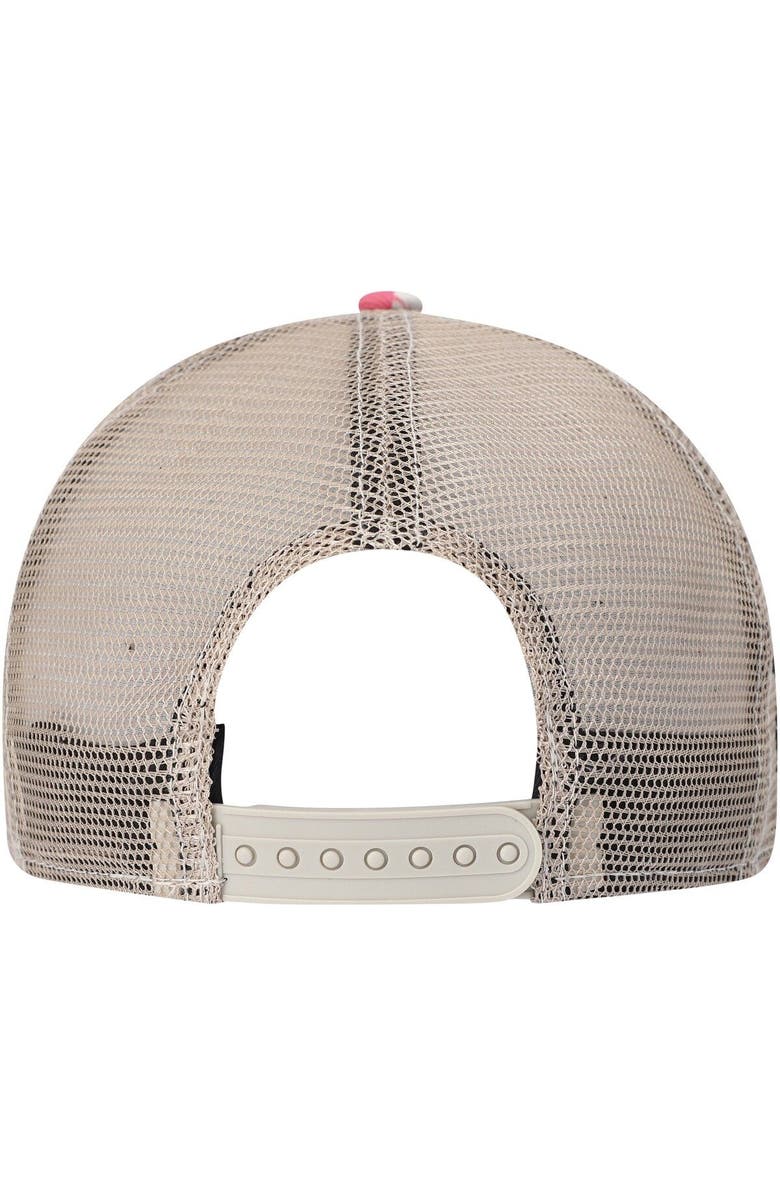 New Era Men's New Era Cream Brooklyn Nets Palm Trees 9FIFTY Trucker Snapback Hat, Alternate, color, 