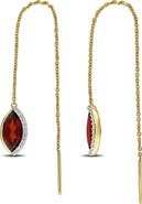 Julianna B. Gemstone & Diamond Threader Earrings 14K