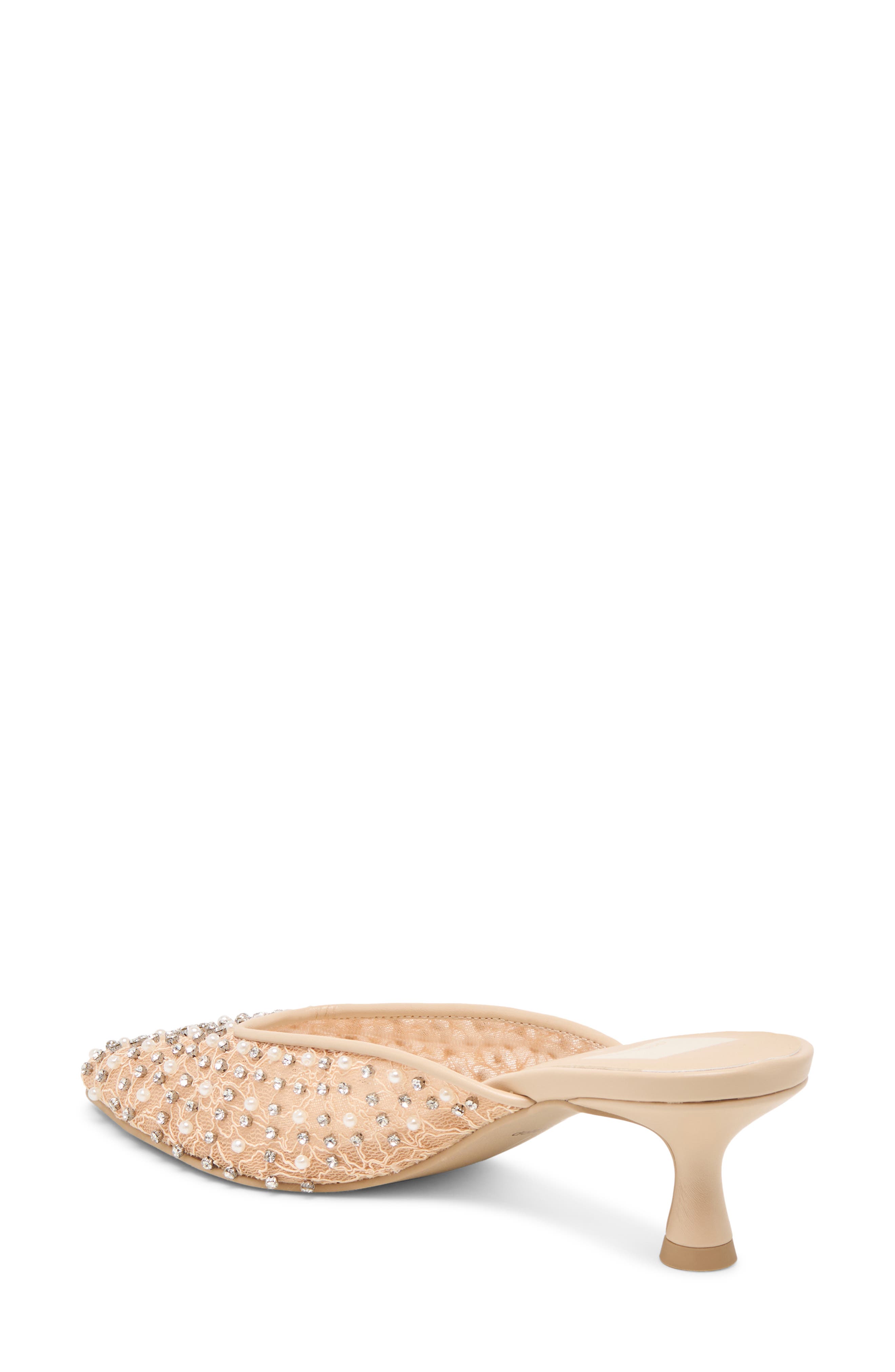Dolce Vita Cleo Kitten Heel Mule, Alternate, color, Blush Lace Mesh