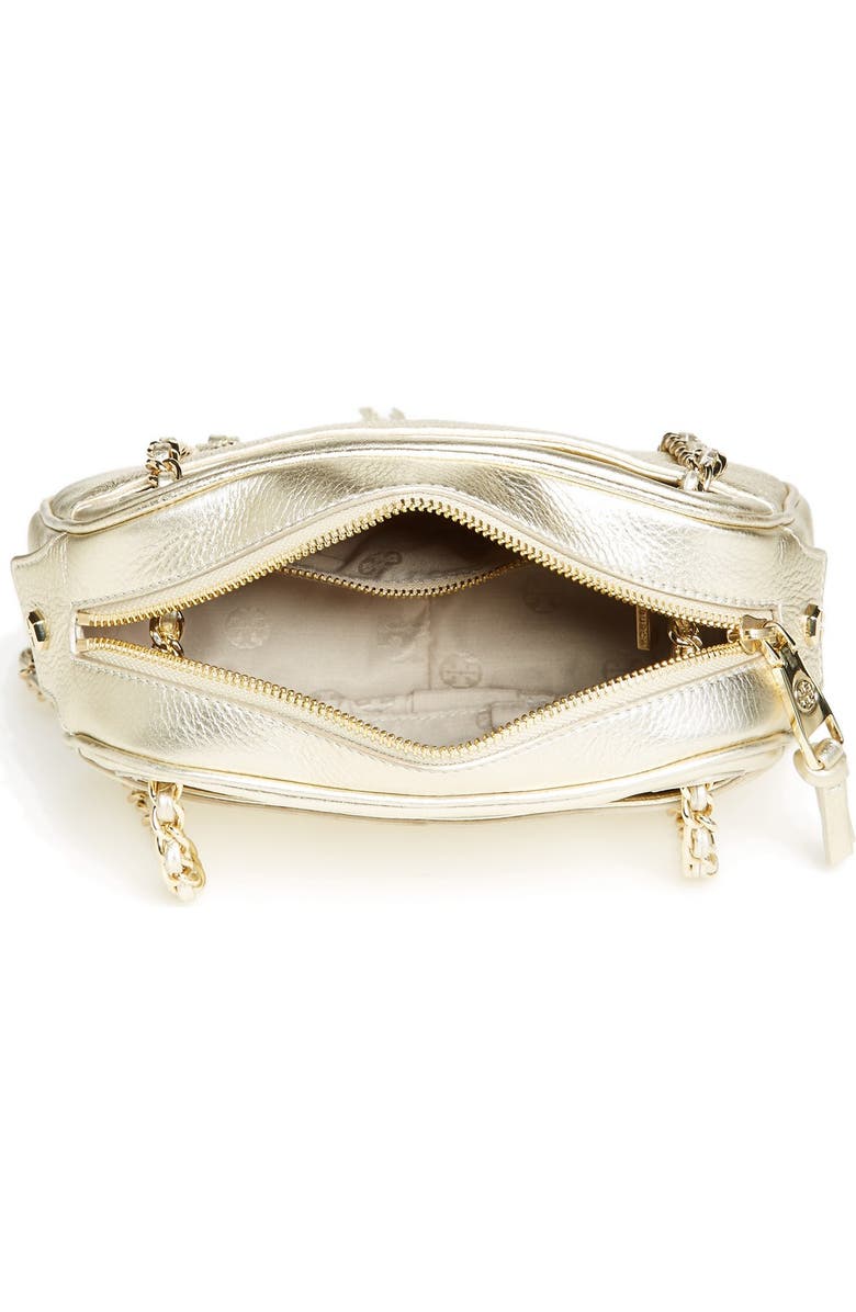 Tory Burch 'Thea' Metallic Leather Crossbody Bag, Alternate, color,