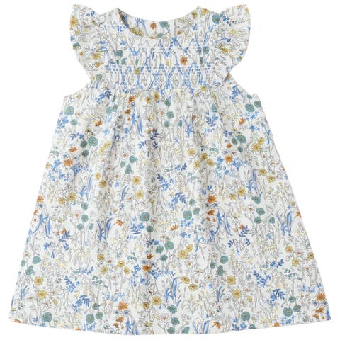 Ruffle Sleeve Floral Woven Jumper (Toddler, Little Kid & Big Kid)