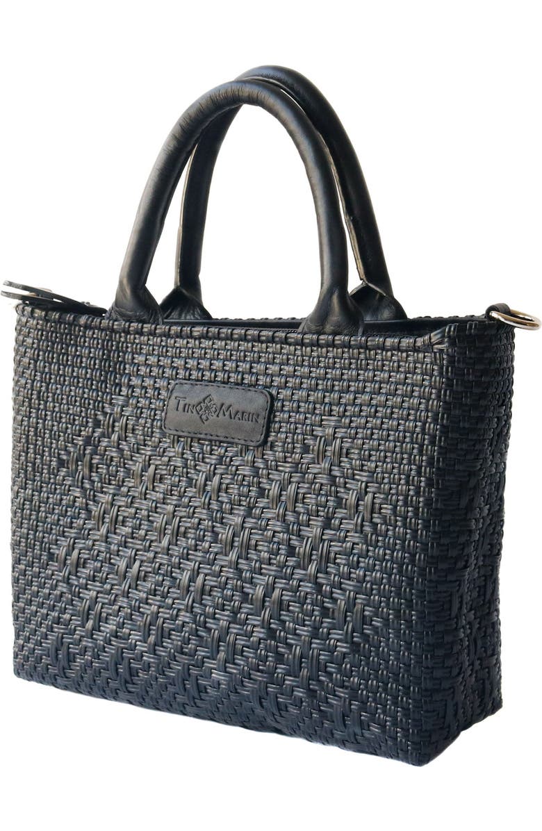 Tin Marin Small Woven Crossbody Bag, Alternate, color, Black