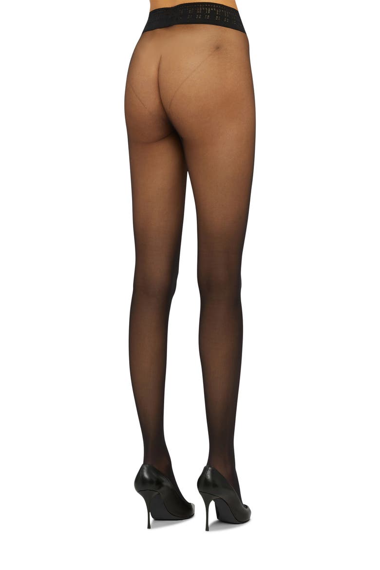 'Fatal 15' Seamless Tights, Alternate, color, BLACK