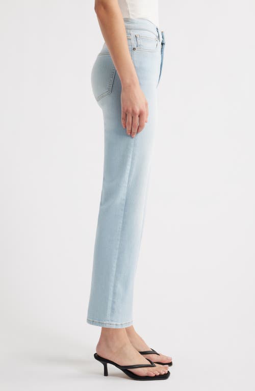 Shop Frame Le Sleek High Waist Ankle Straight Leg Jeans In Float