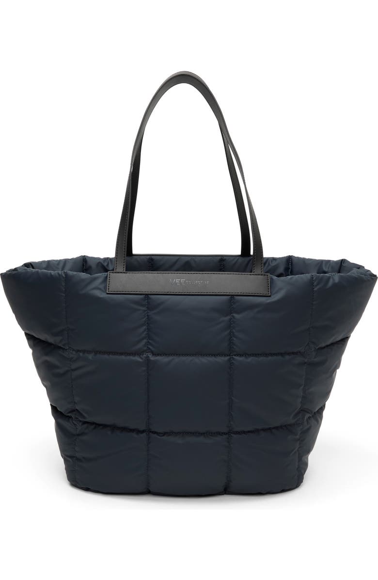 VeeCollective Porter Basque Quilted Tote, Main, color, Dark Navy Blue