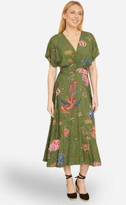 Yumi Ruched Waist Midi Dress