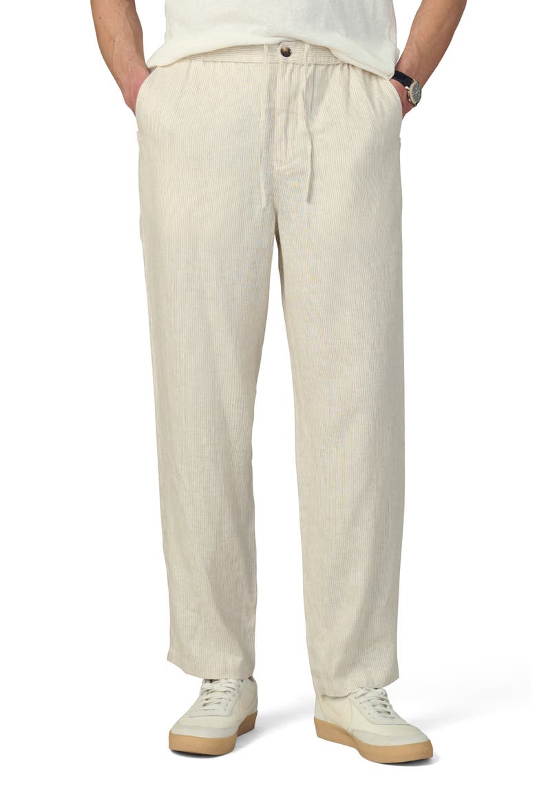 Clarkson Stripe Linen Pants, Main, color, FLAX STRIPE