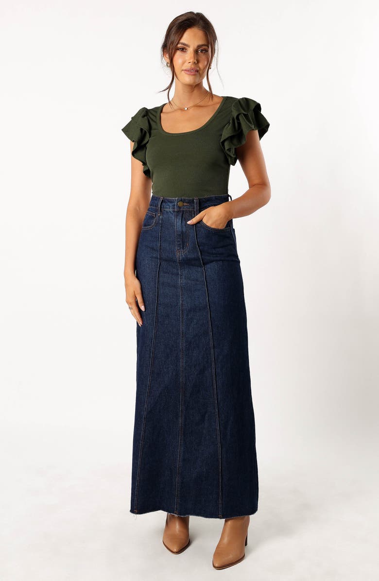 Petal & Pup Loren Ruffle Sleeve Rib Top, Alternate, color, 