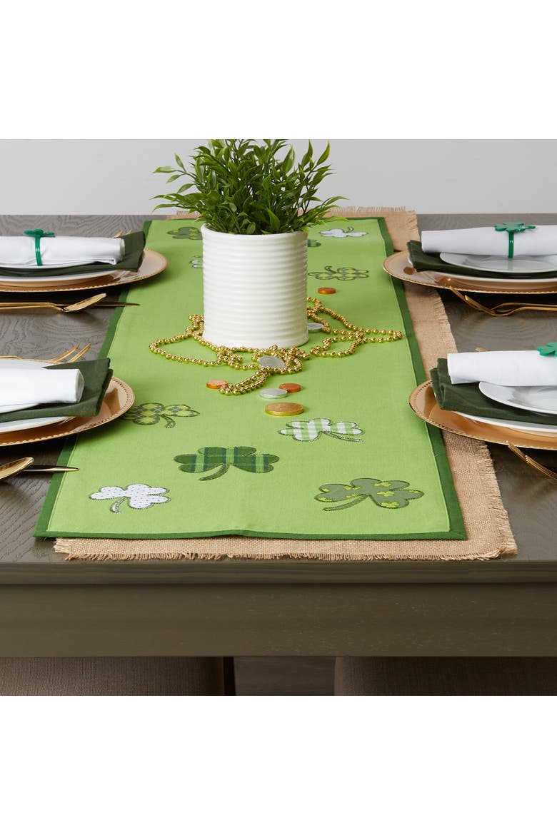Lucky Day Shamrock Table Runner, Alternate, color, Lucky Day
