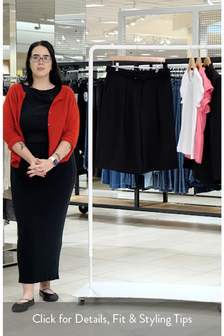 Belted Pleated Bermuda Shorts video