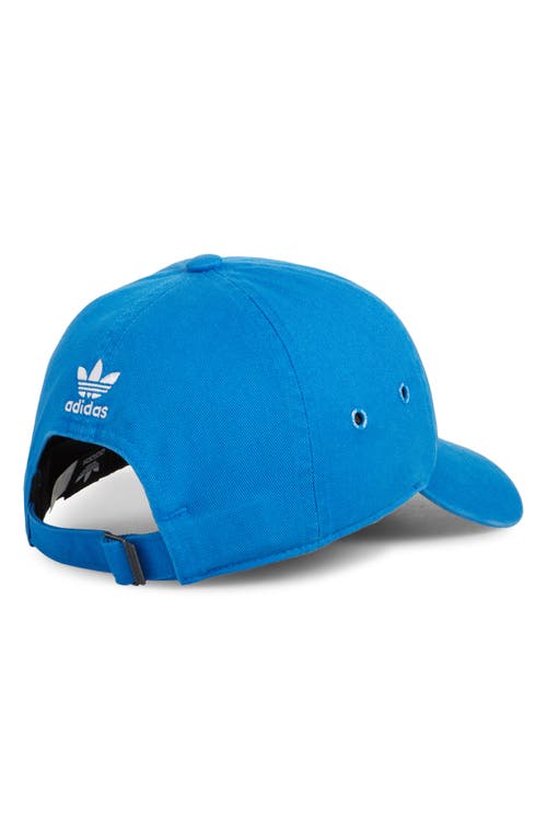 Adidas Originals Mini Trefoil Relaxed Strap Back Hat In Bluebird