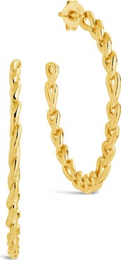 Sterling Forever Rylan Hoop Earrings