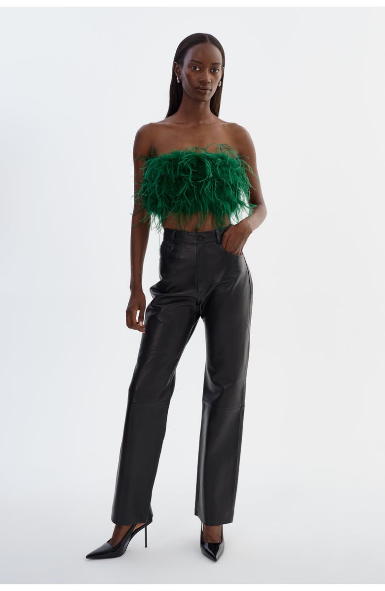 LAMARQUE Zaina | Feather Bustier, Alternate, color, Bottle Green