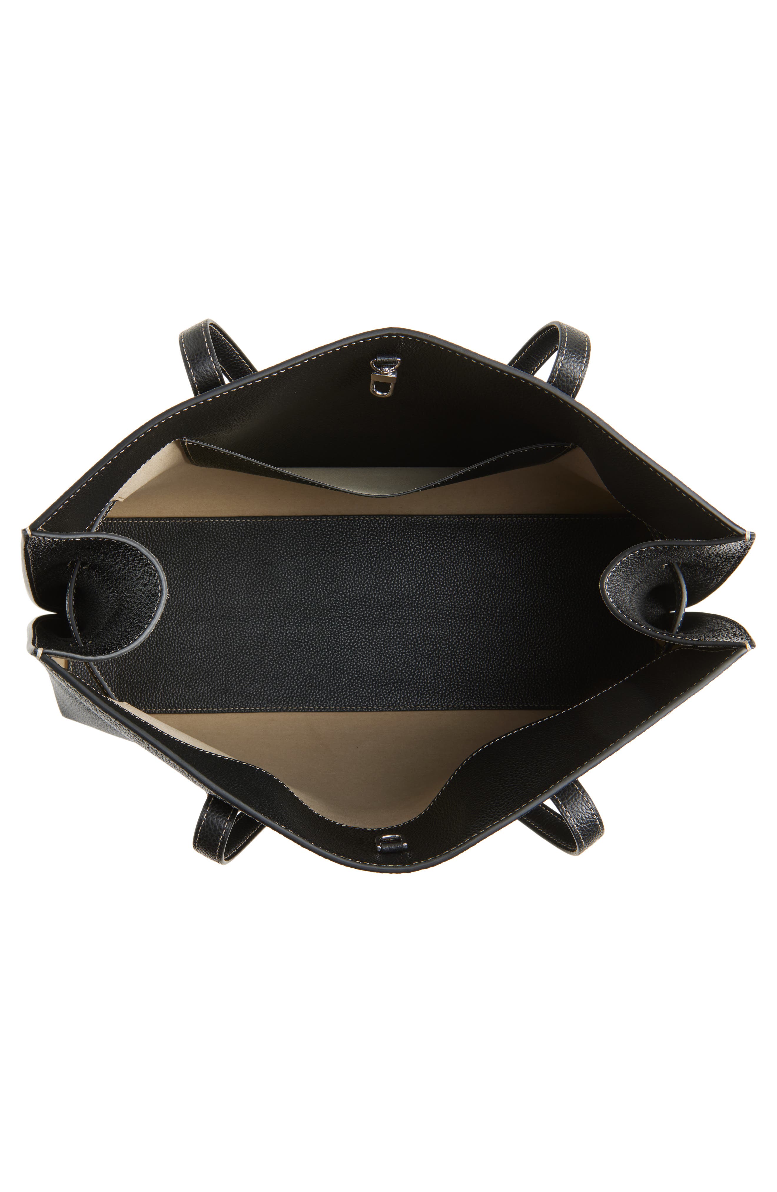 TOTEME Lounge Belted Leather Tote, Alternate, color, Black