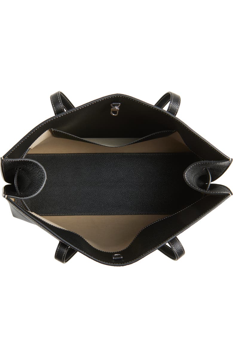 TOTEME Lounge Belted Leather Tote, Alternate, color, Black