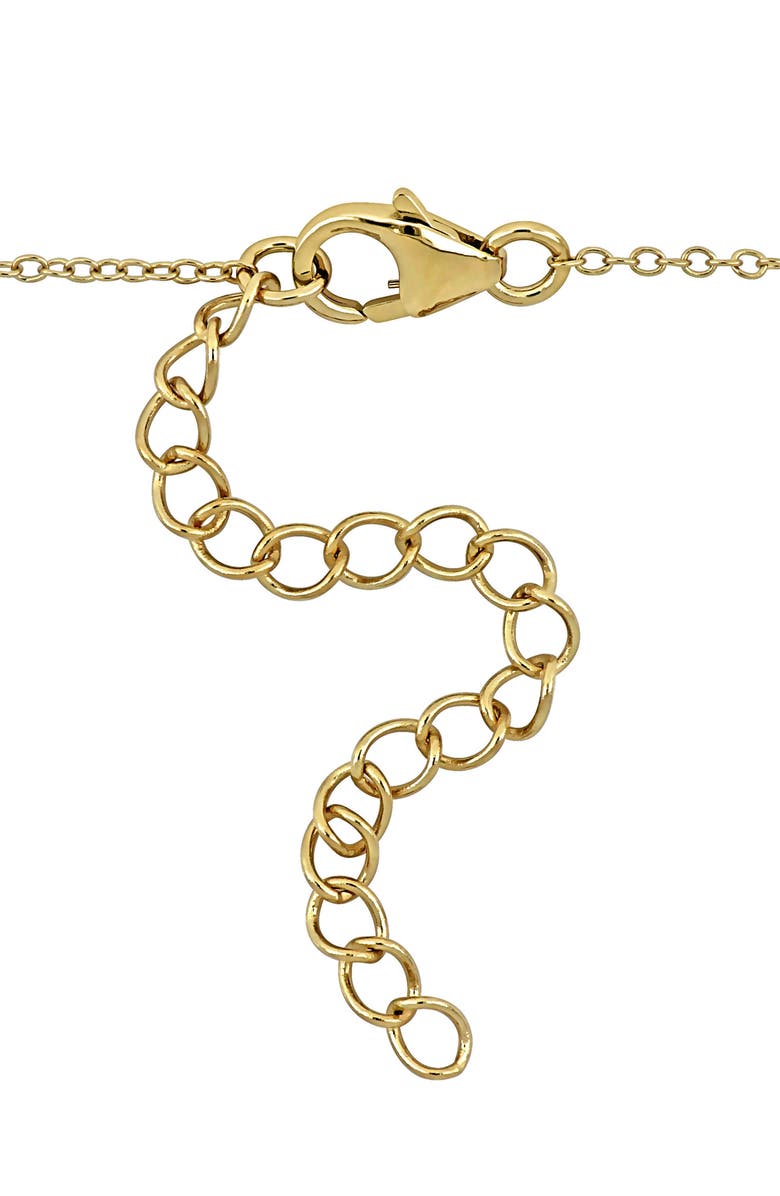 DELMAR Semiprecious Stone & Lab-Grown White Sapphire Bar Pendant Necklace, Alternate, color, Red Multi