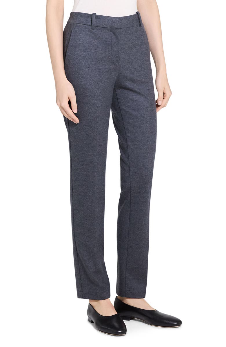 Theory Slim Fit Wool Blend Pants, Alternate, color, New Charcoal Melange