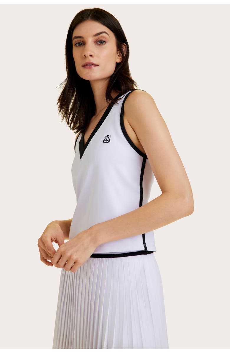 ALALA Tennis Tank, Alternate, color, White + Black