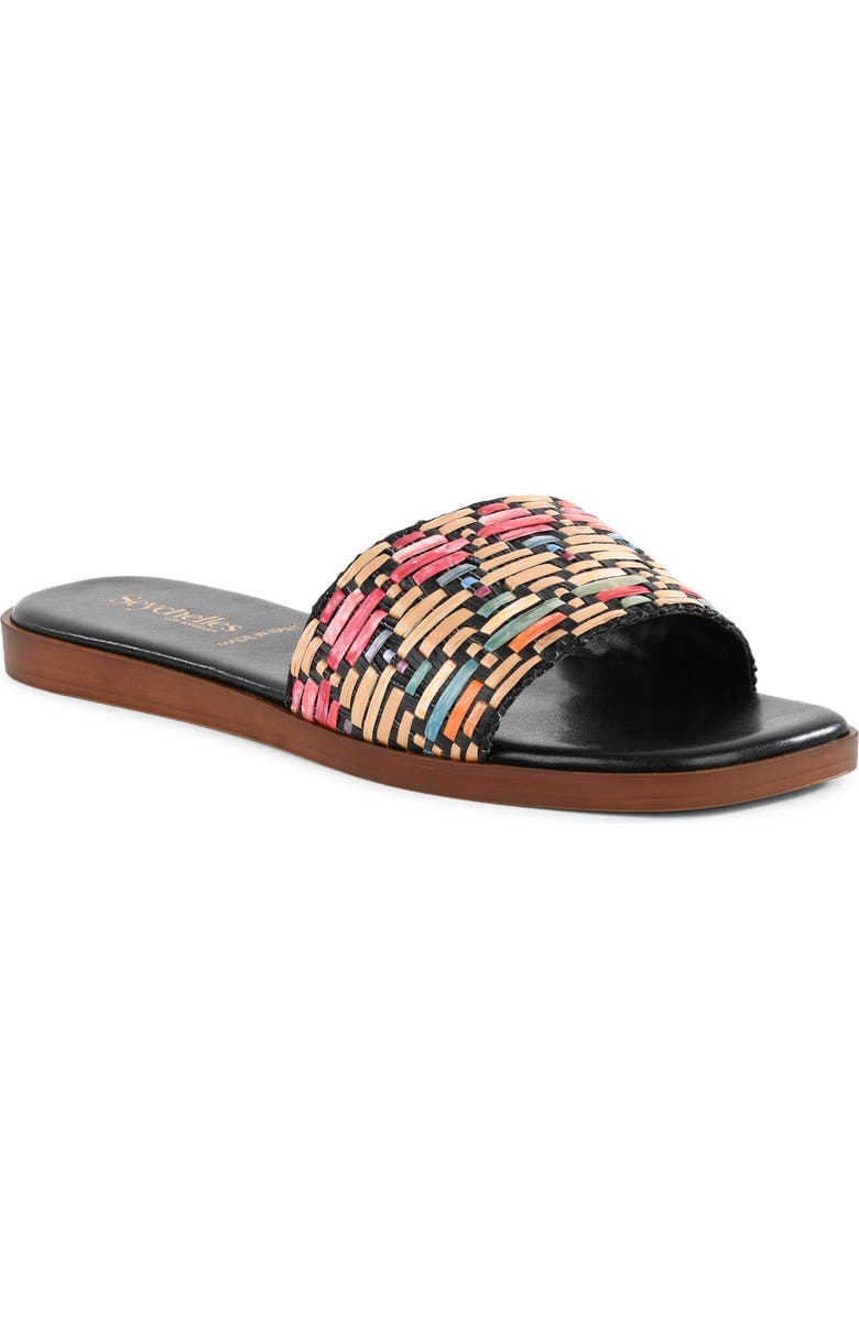 Seychelles Palm Oasis Slide Sandal, Main, color, Black Multi
