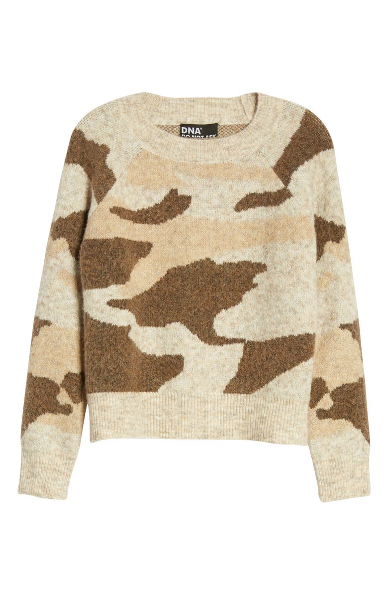 RD Style Camo Jacquard Crewneck Sweater, Alternate, color, 