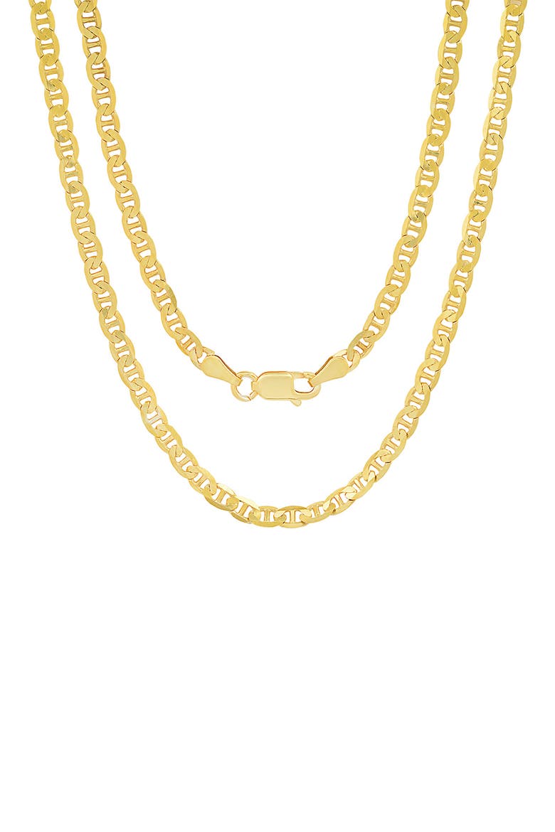 Sterling Silver Petite Italian Mariner Chain Necklace, Main, color, GOLD