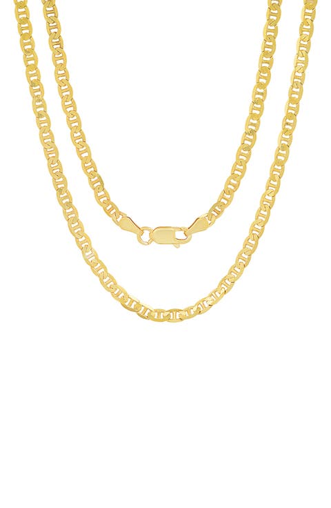 Sterling Silver Petite Italian Mariner Chain Necklace