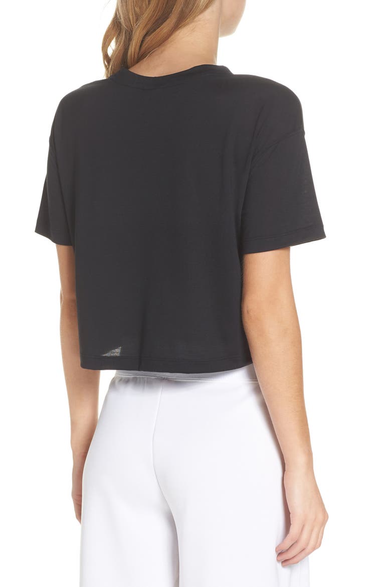 Sportswear Crop Top, Alternate, color, BLACK/ WHITE