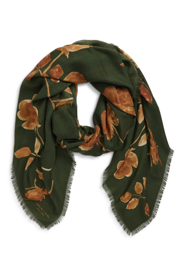 Cashmere & Silk Shawl, Alternate, color, FOREST MULTI