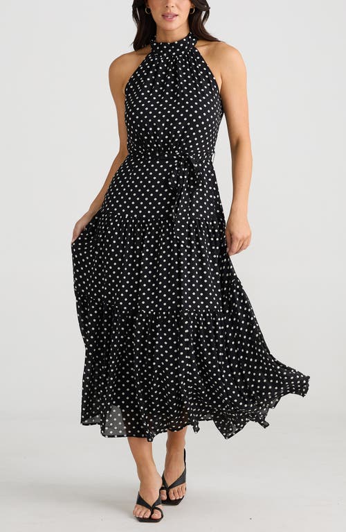 Brave + True Brave+true Greta Polka Dot Tiered Dress In Polka Dot