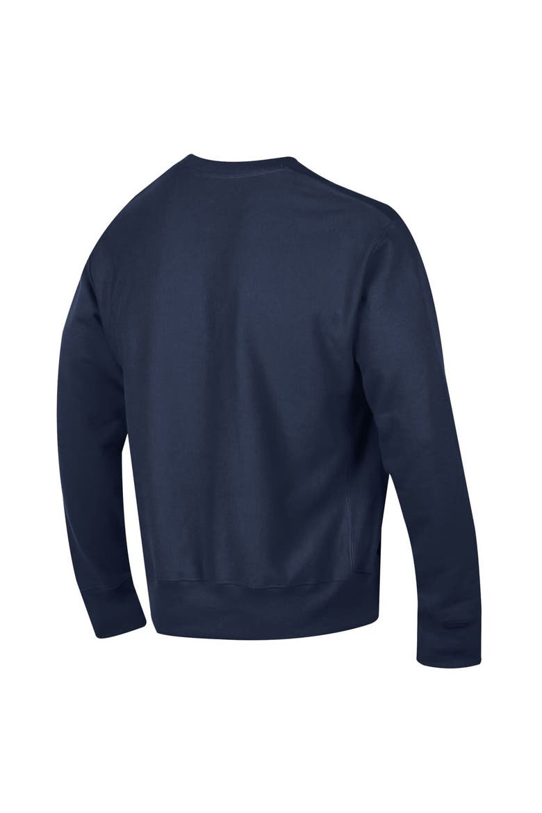 Men's Champion  Navy New York Yankees Reverse Weave Chenille Sweatshirt, Alternate, color, Navy