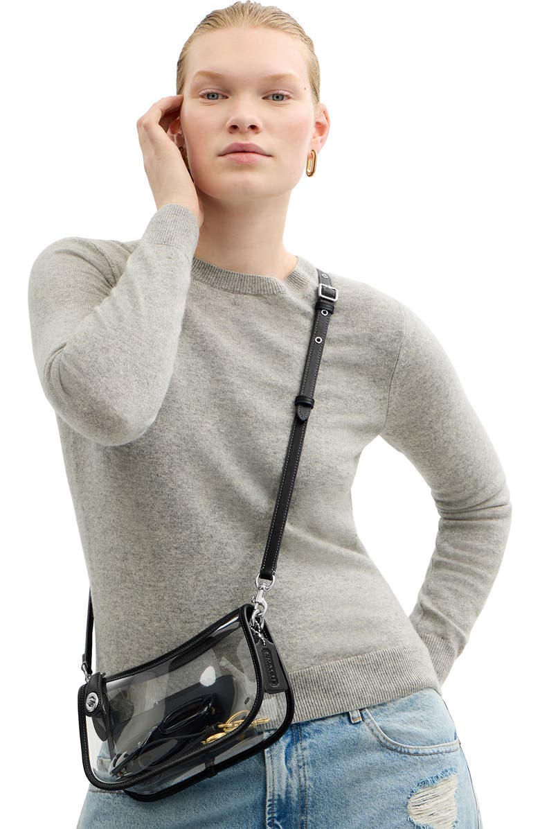 COACH The Coach Originals Stadium Swinger PVC Clear Bag, Alternate, color, Lh/Black