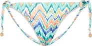 Milly Tropical Chevron String Bikini Bottoms