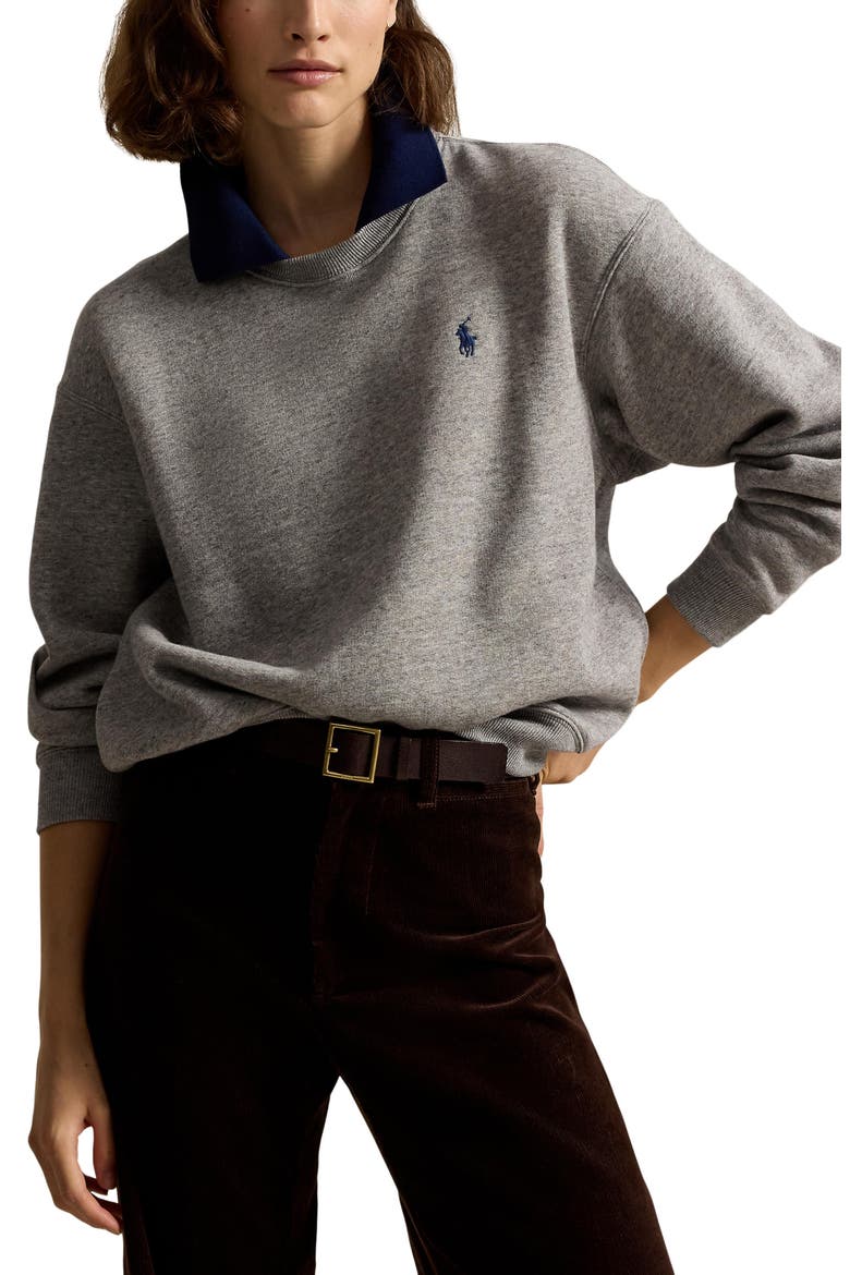 Arctic Fleece Sweatshirt, Main, color, GREY HTR
