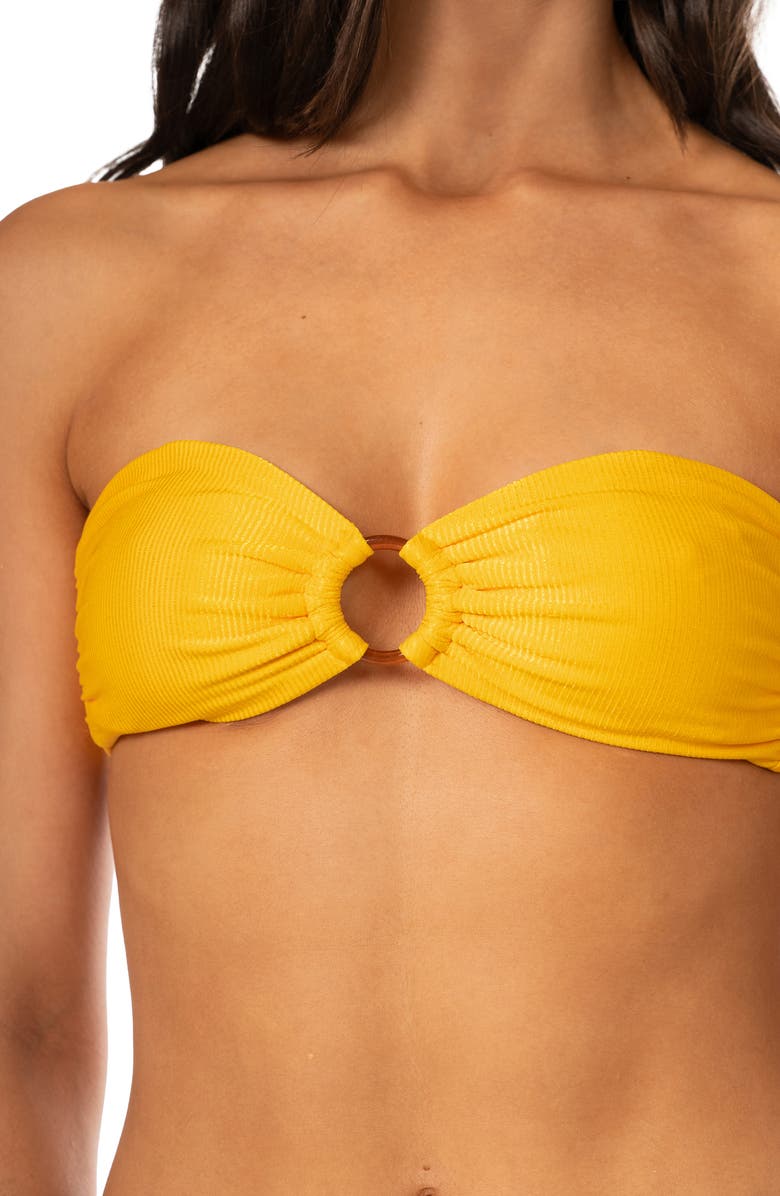 Maaji Sunbeam Sorbet Daelia Reversible Bikini Top, Alternate, color, Yellow