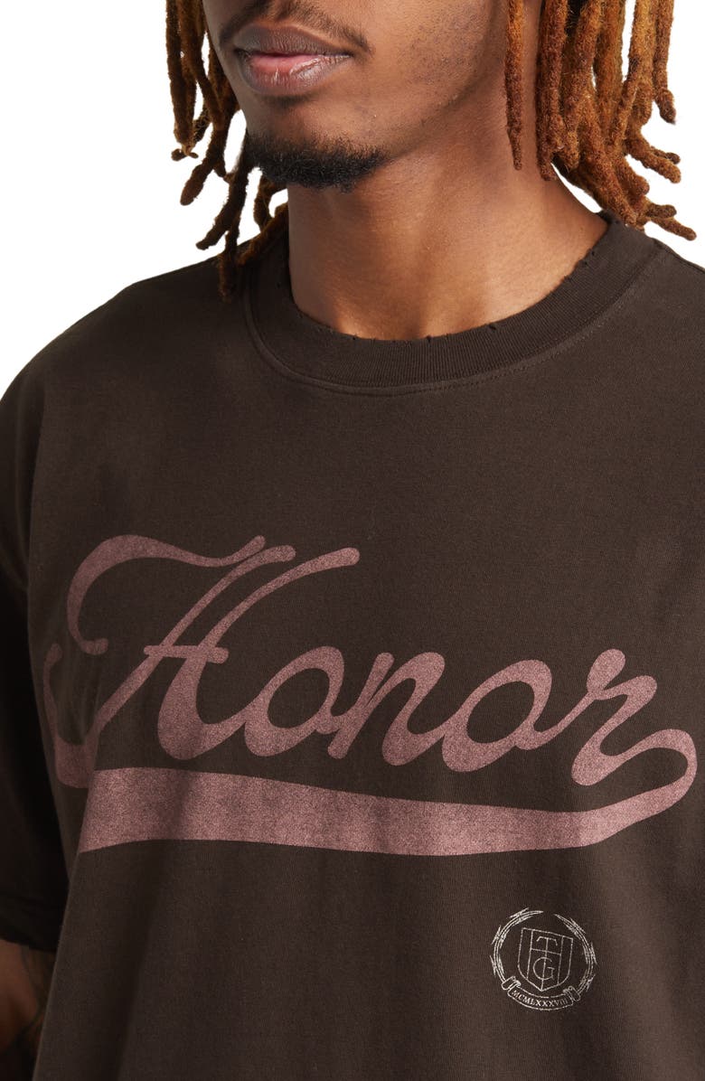 HONOR THE GIFT Logo Script Cotton Graphic T-Shirt, Alternate, color,