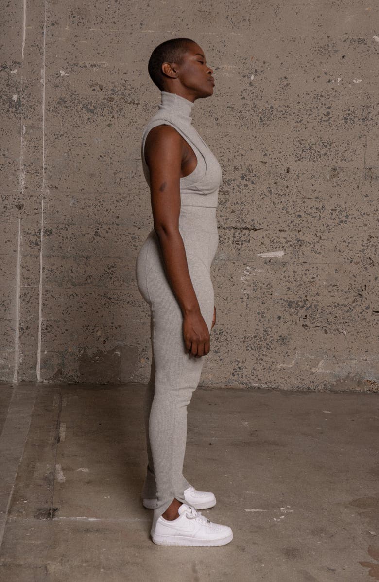 HONOR THE GIFT Command Ribbed Leggings, Alternate, color, Athletic Grey