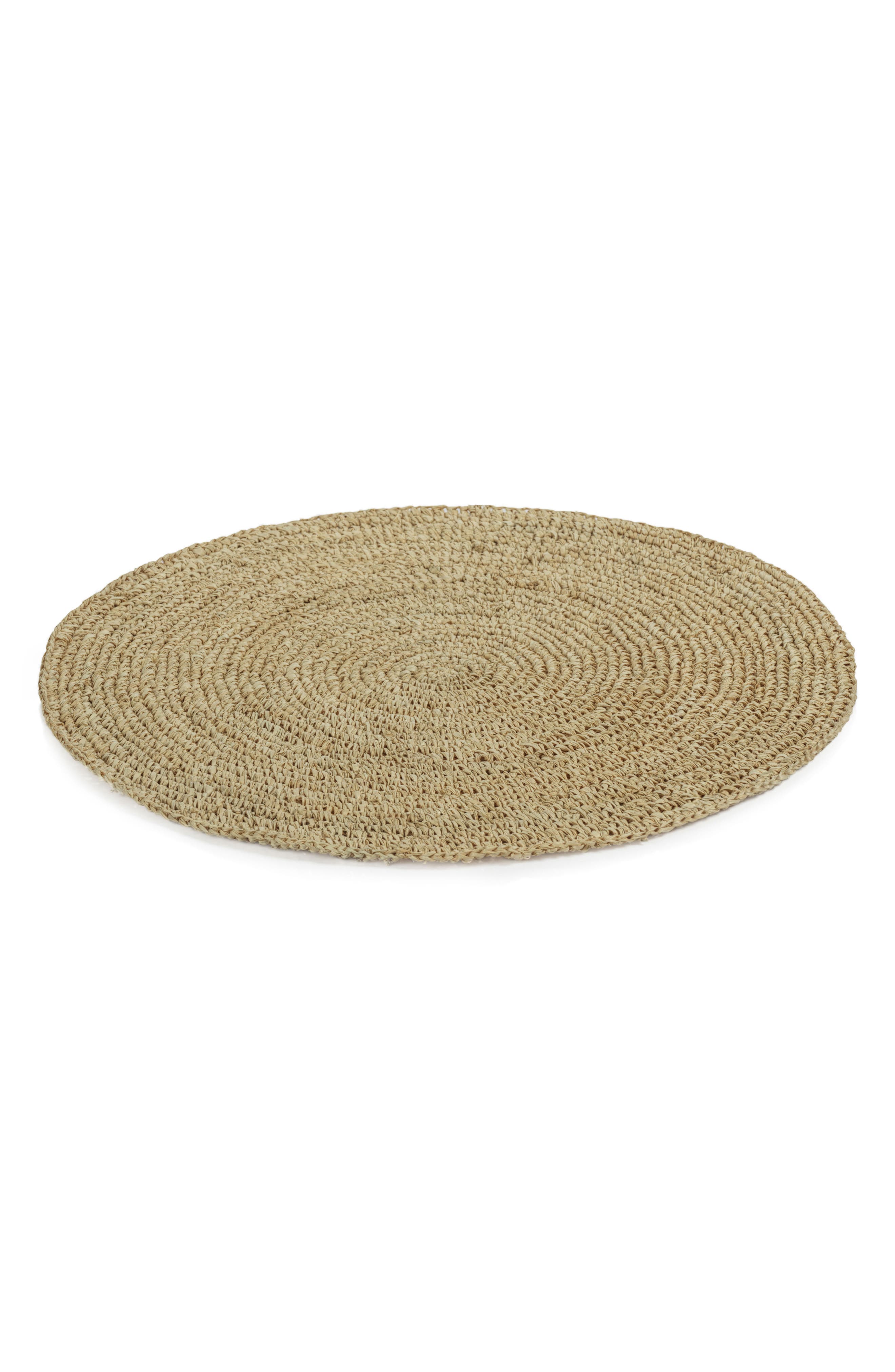 Crochet Raffia Round Placemat