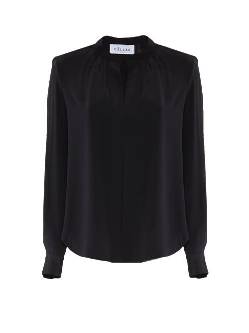 Callas Milano Olympia Silk Blouse In Black